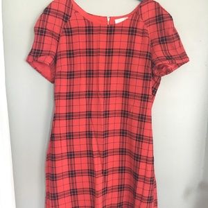 Red and Black Plaid Dress